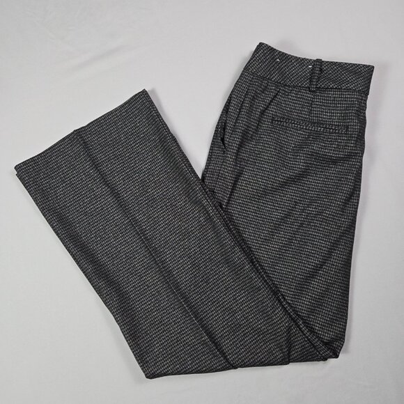 Worthington Modern Fit Wide Leg Plaid Pants Gray Black Check Stretch Sz 12 - Picture 3 of 12